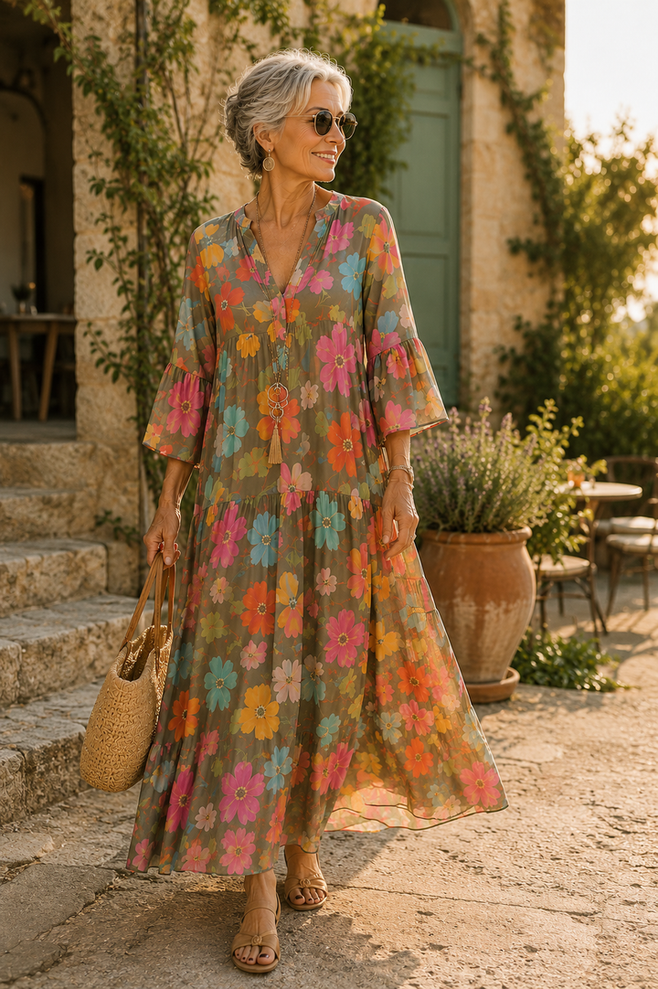 Aurora | Relaxed Floral Maxi Dress