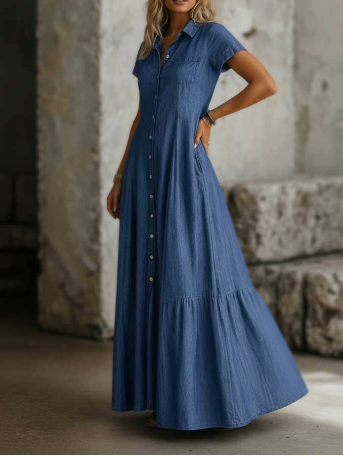 Mandy | Long Denim Dress