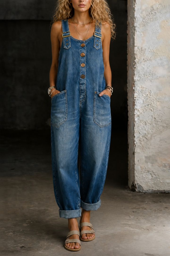 Moxelle | Denim Overall Jumpsuit