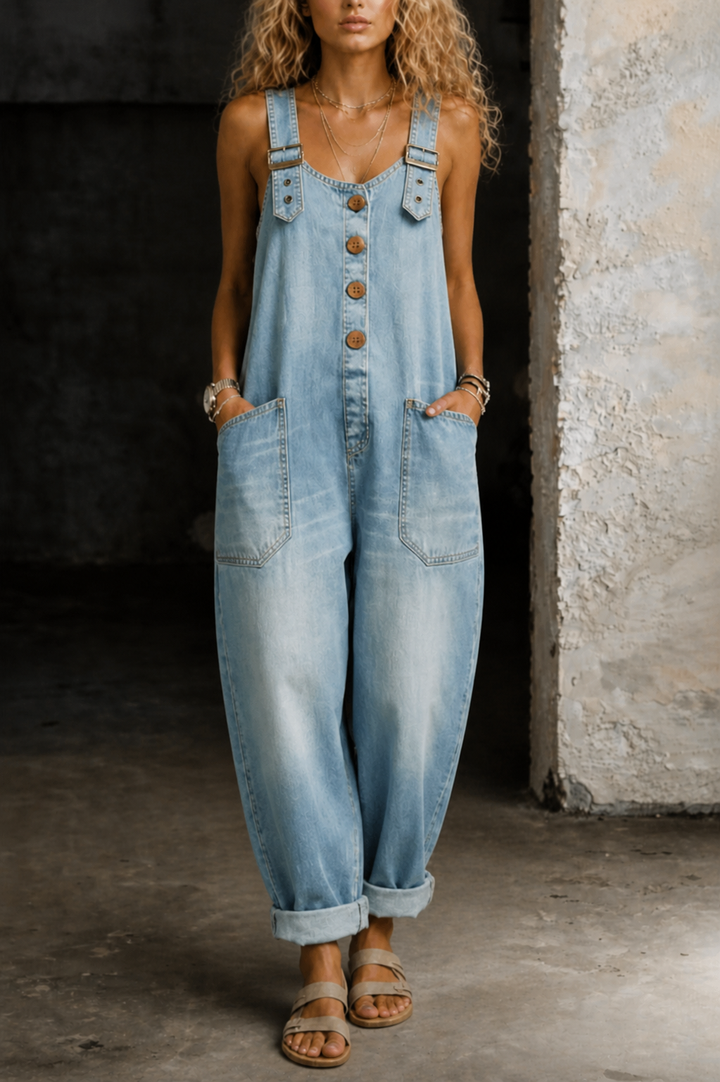 Moxelle | Denim Overall Jumpsuit