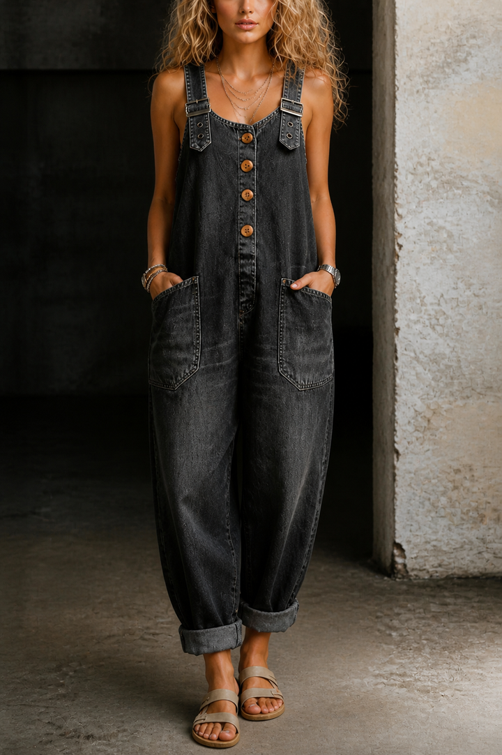 Moxelle | Denim Overall Jumpsuit