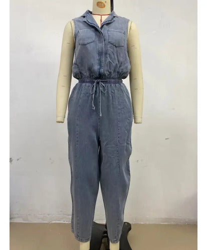 Rosalia |  Sleeveless Denim Jumpsuits