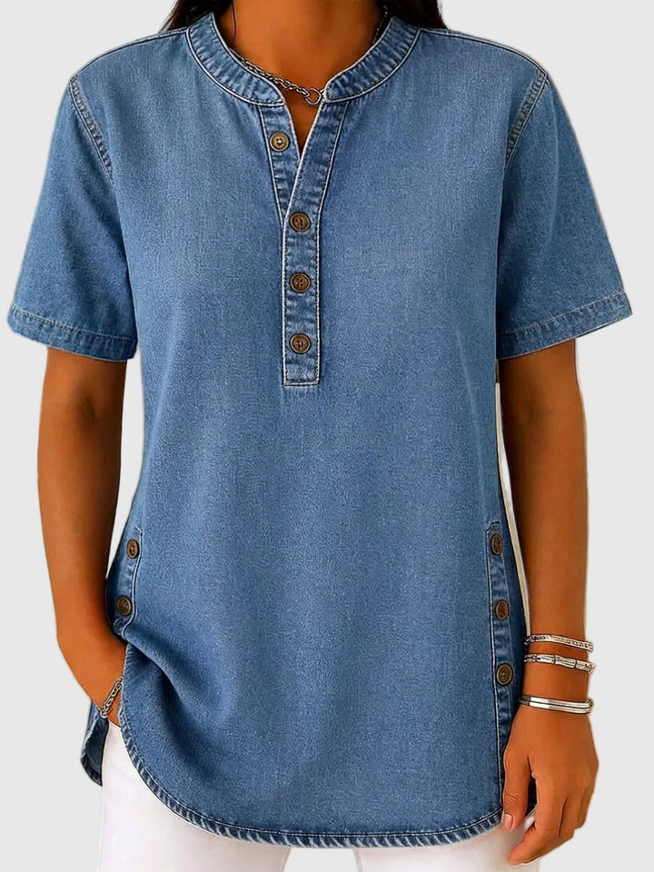 Aria | Denim Blouse with a Loose Fit
