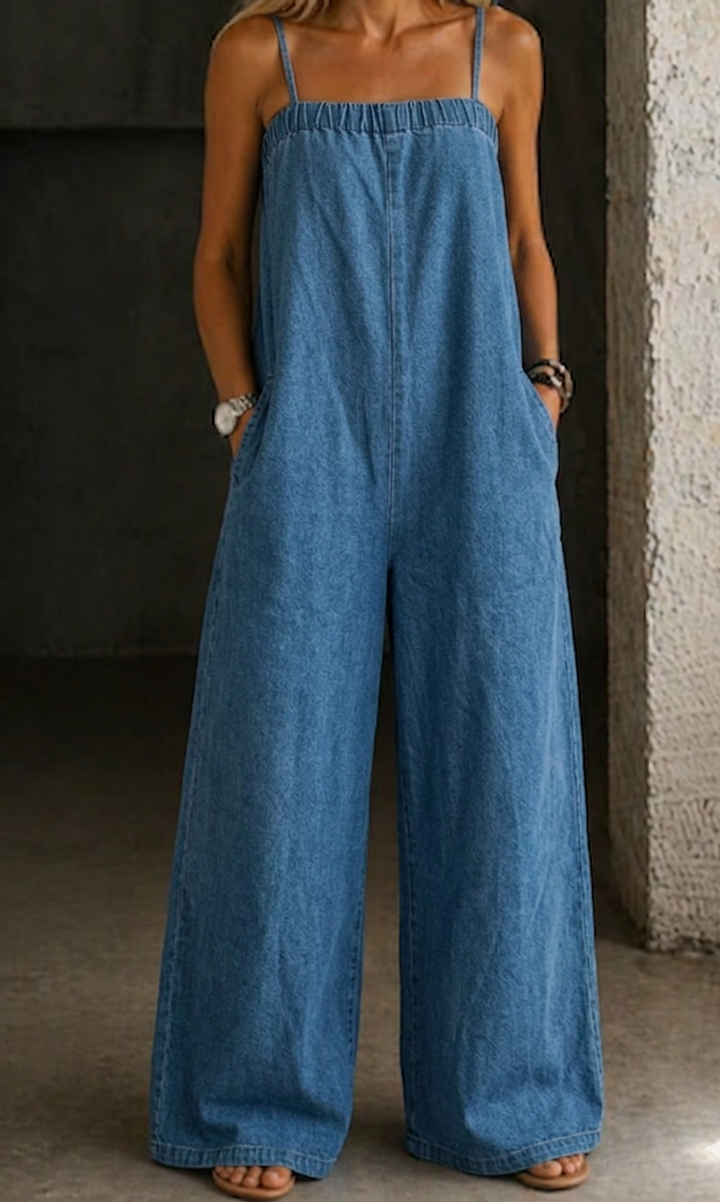 Madison | Denim Wide-Leg Jumpsuit