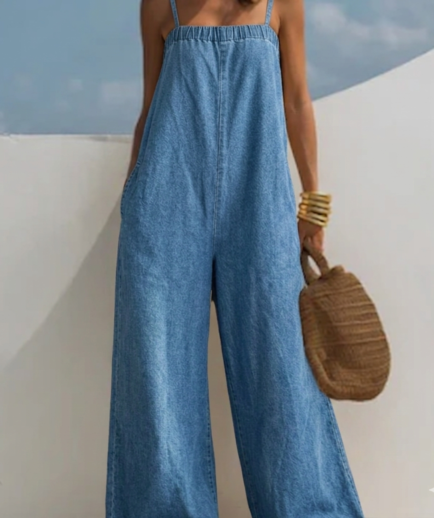 Madison | Denim Wide-Leg Jumpsuit