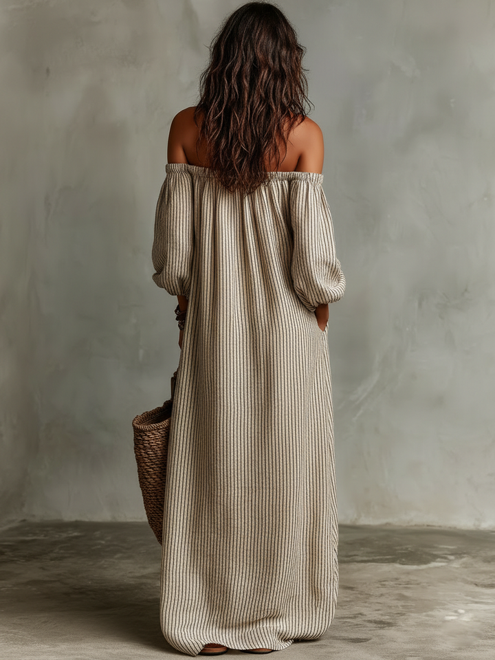Elena | Flowy Off-the-Shoulder Maxi Dress