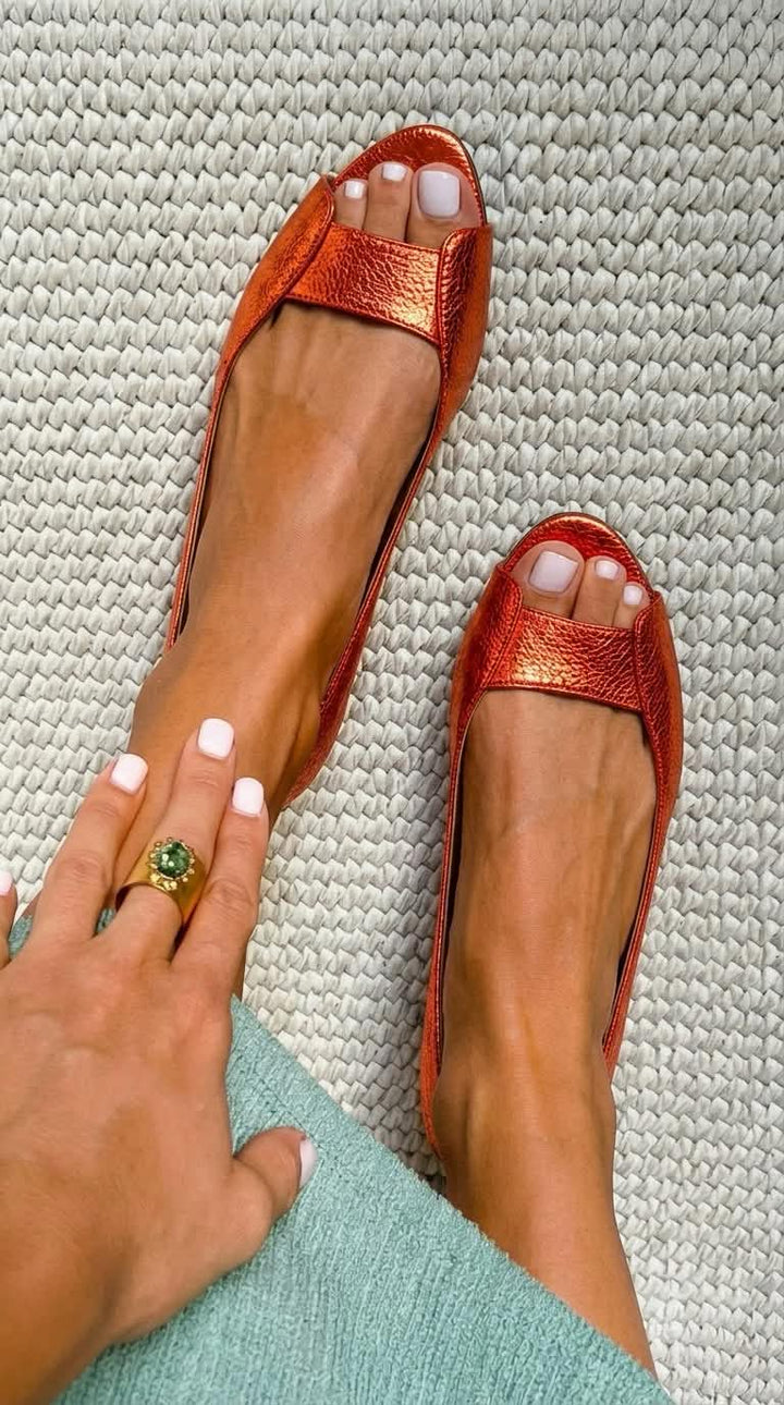 Adelina | Chic Comfort Golden Sandals