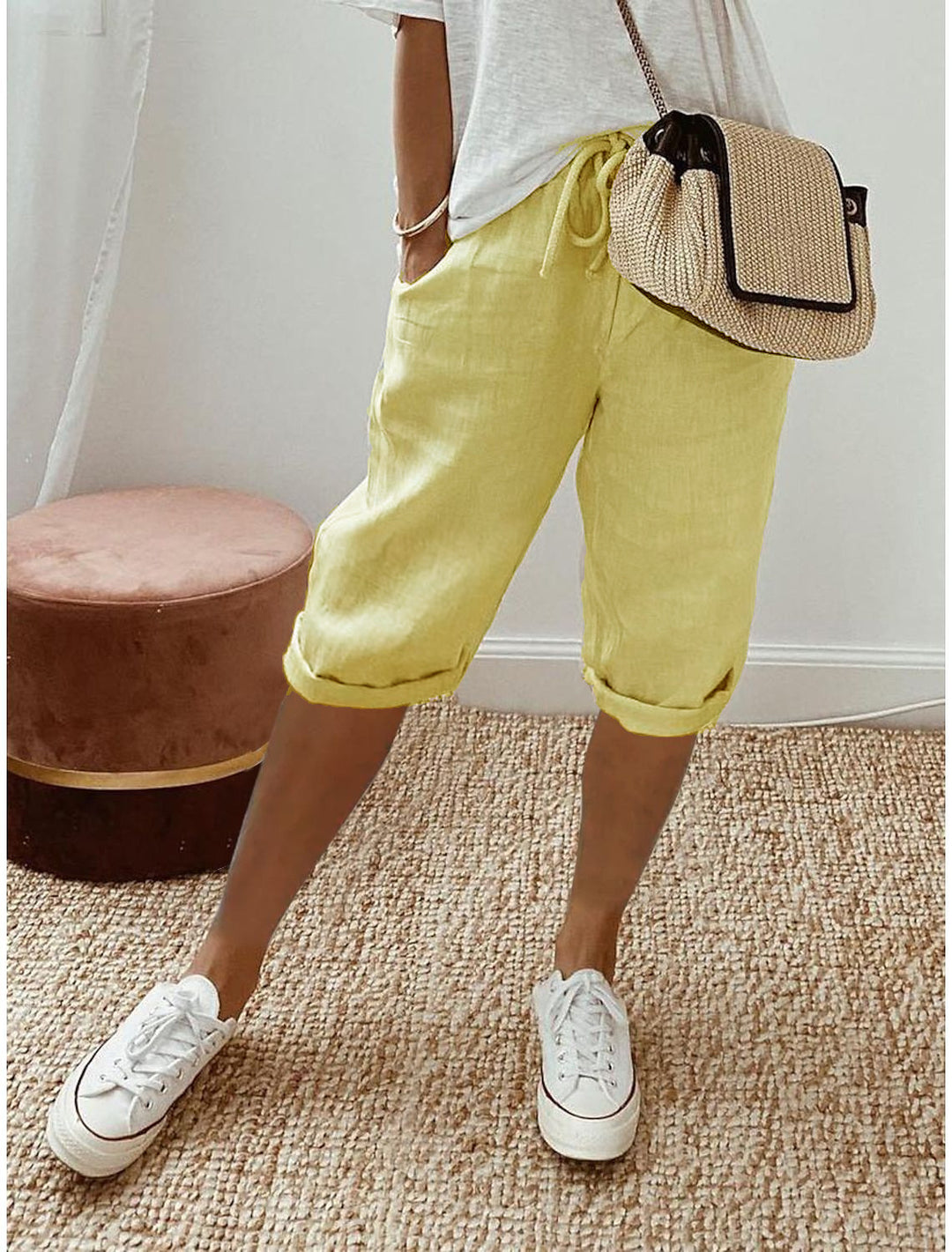Sophie™ Comfort cotton-linen Capri Pants