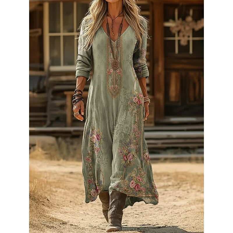 Brielle | Long Sleeve Vintage Casual Dress