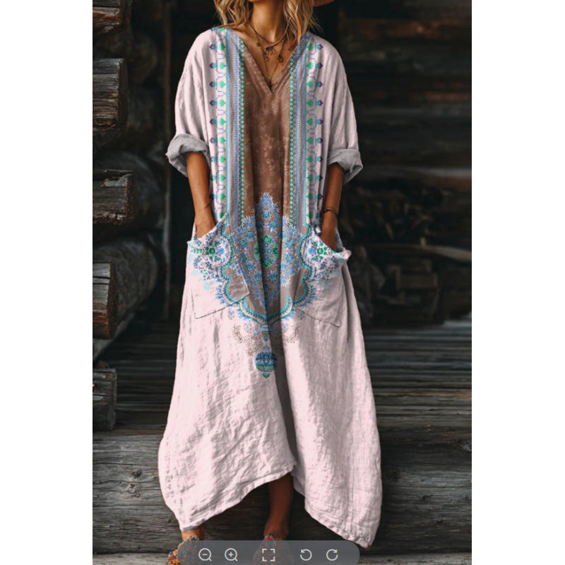 Evelyn | Vintage-Inspired Long Sleeve Casual Dress