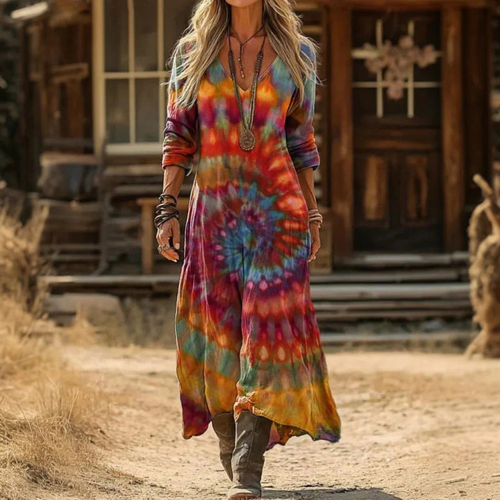 Jennifer | Long Sleeve Vintage Casual Dress