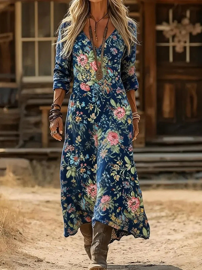 Parker | Long Sleeve Vintage Casual Dress