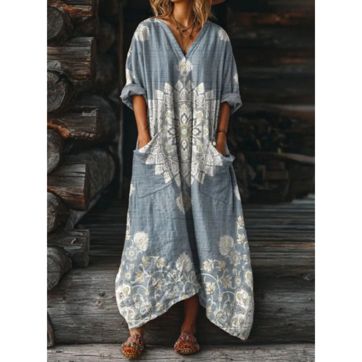 Evelyn | Vintage-Inspired Long Sleeve Casual Dress