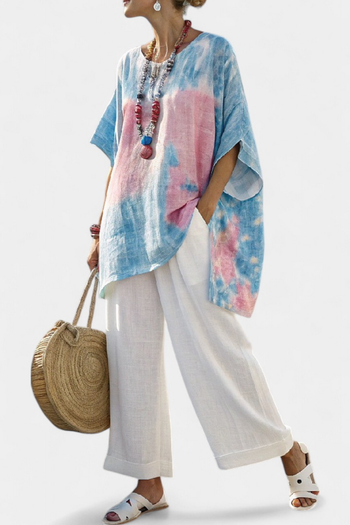 Vantrel | Comfortable Relaxed Top & Striped Bamboo Pants