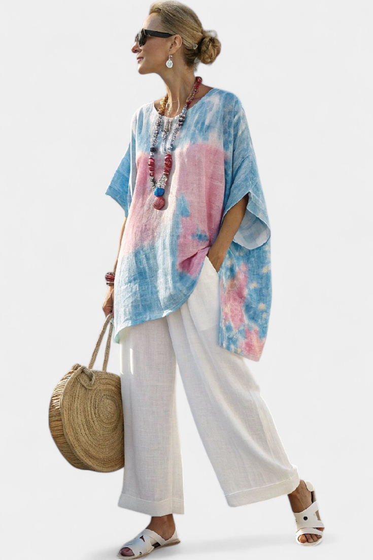 Vantrel | Comfortable Relaxed Top & Striped Bamboo Pants