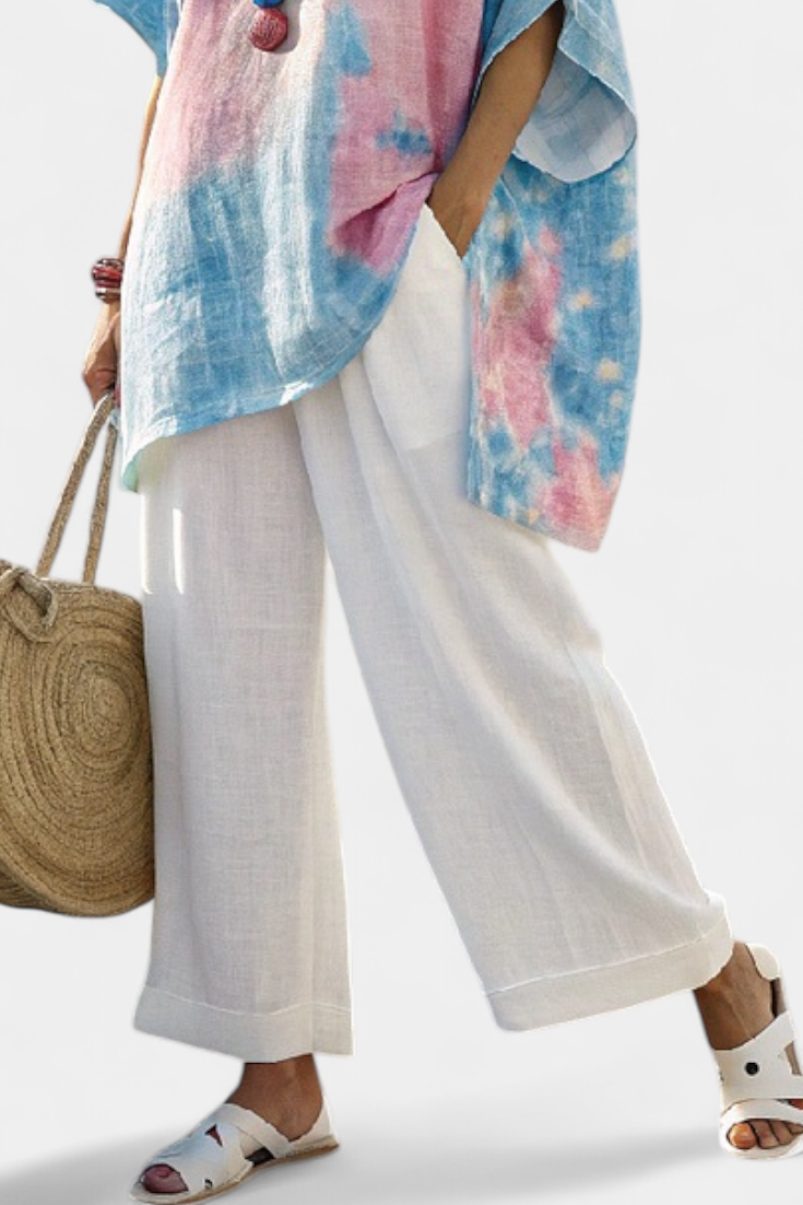 Vantrel | Comfortable Relaxed Top & Striped Bamboo Pants