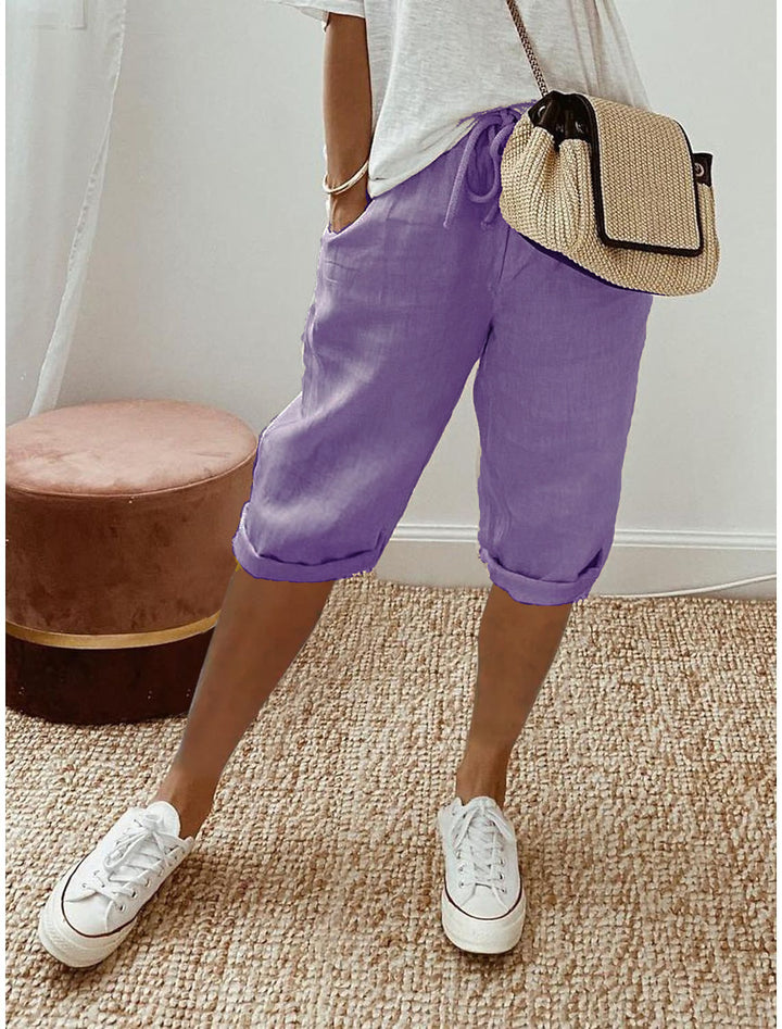 Sophie™ Comfort cotton-linen Capri Pants