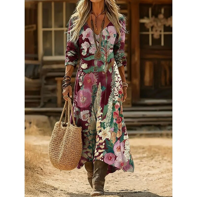 Parker | Long Sleeve Vintage Casual Dress