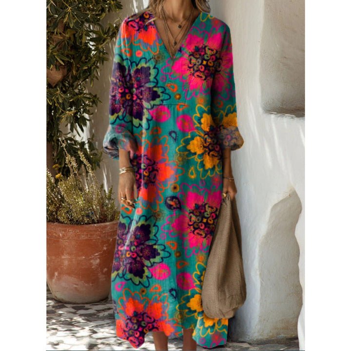 Evelyn | Vintage-Inspired Long Sleeve Casual Dress