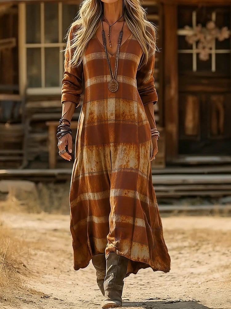 Parker | Long Sleeve Vintage Casual Dress