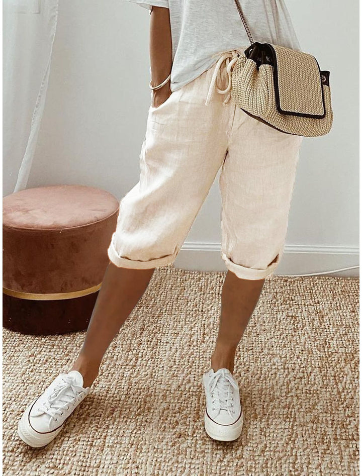 Sophie™ Comfort cotton-linen Capri Pants