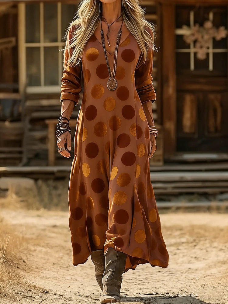 Parker | Long Sleeve Vintage Casual Dress