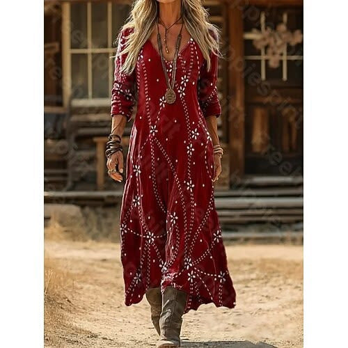 Parker | Long Sleeve Vintage Casual Dress