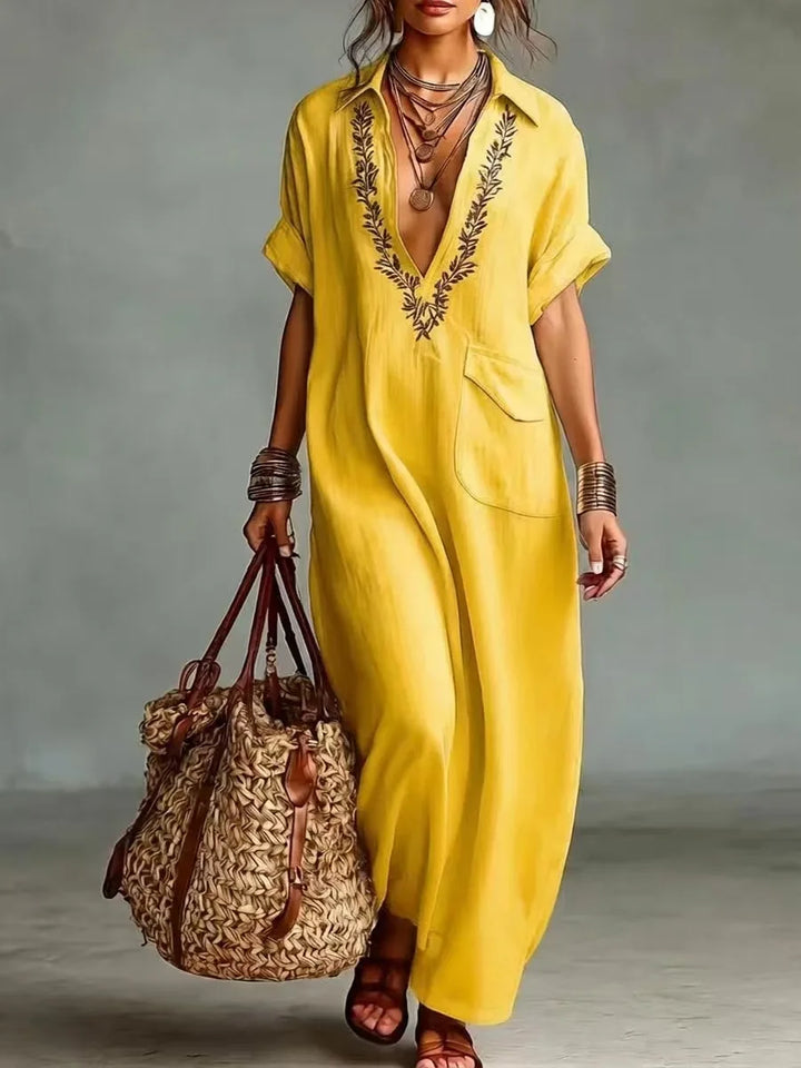 Marta | Vestido Maxi Bohemio con Estampado Floral