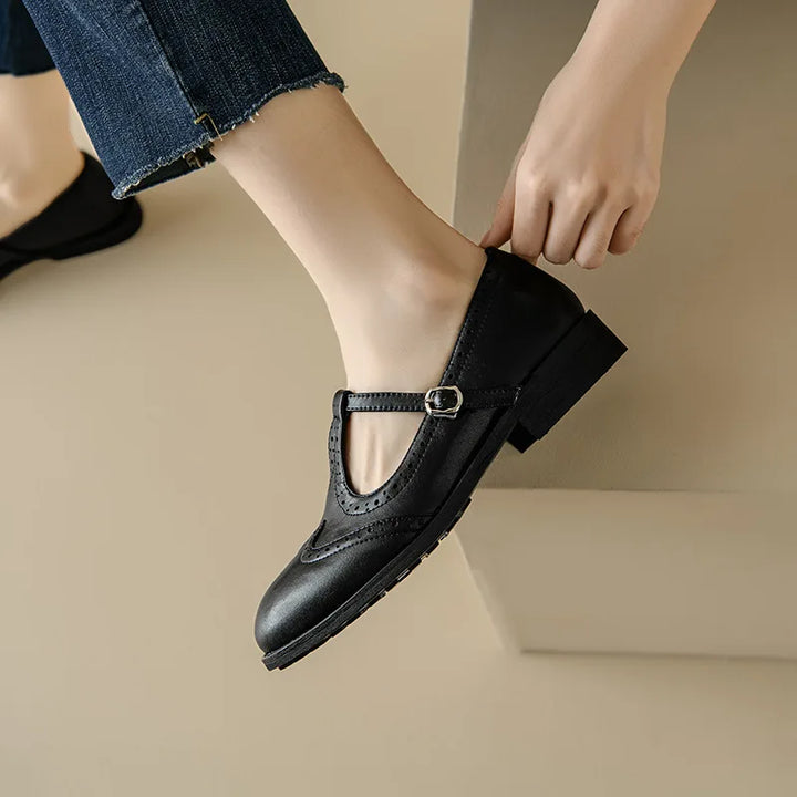 Fiona| Elegant T-Strap Mary Janes