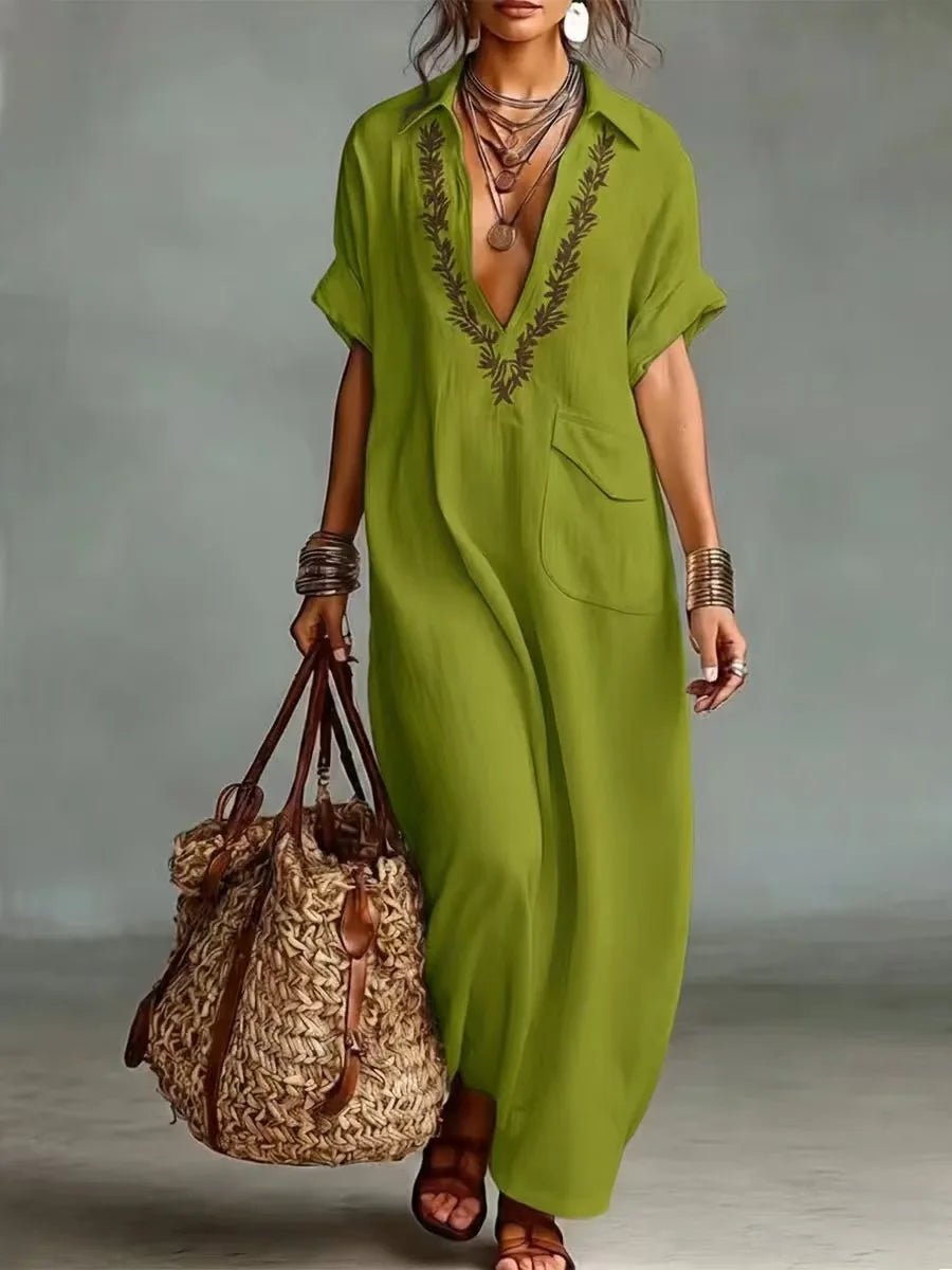 Marta | Vestido Maxi Bohemio con Estampado Floral
