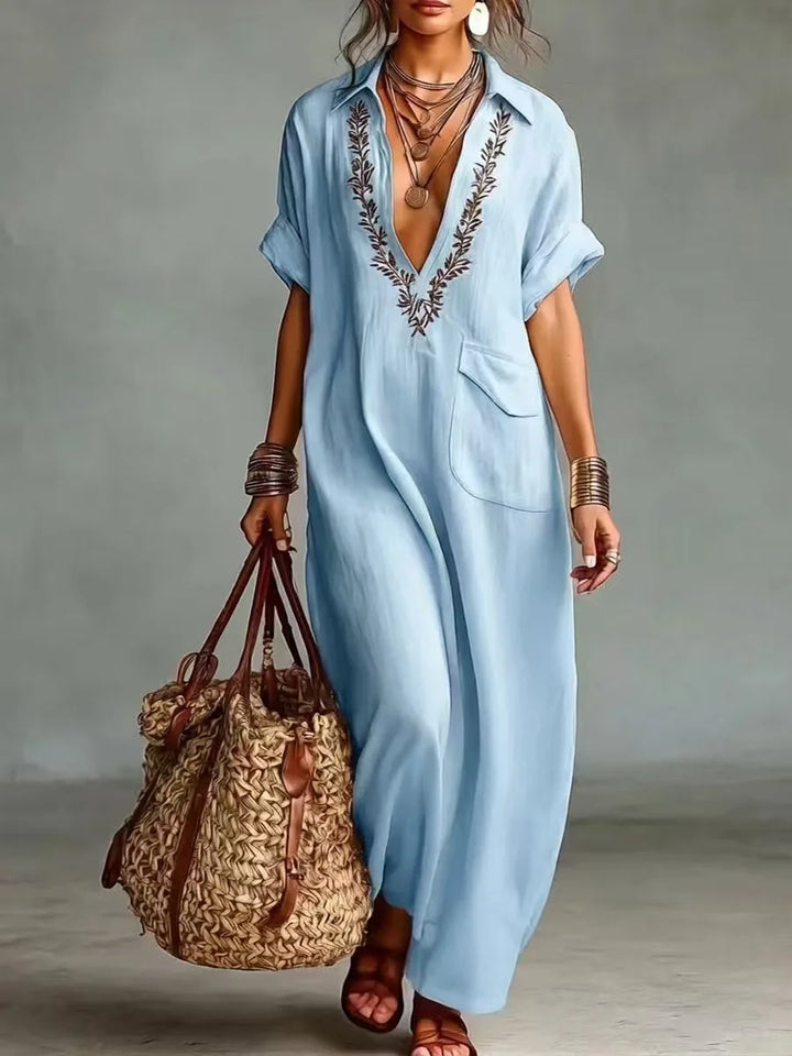 Marta | Vestido Maxi Bohemio con Estampado Floral
