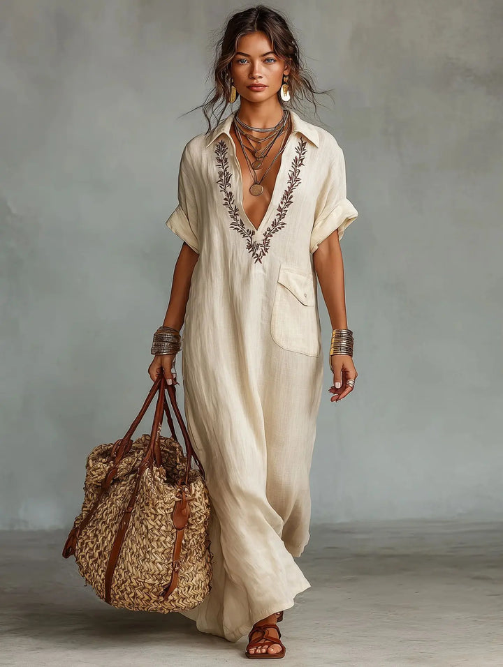 Marta | Vestido Maxi Bohemio con Estampado Floral