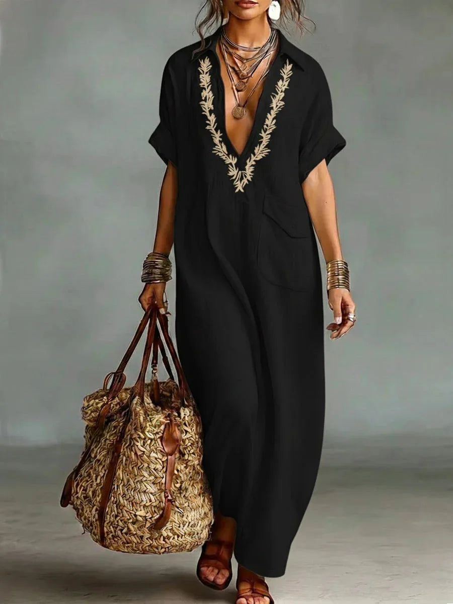 Marta | Vestido Maxi Bohemio con Estampado Floral