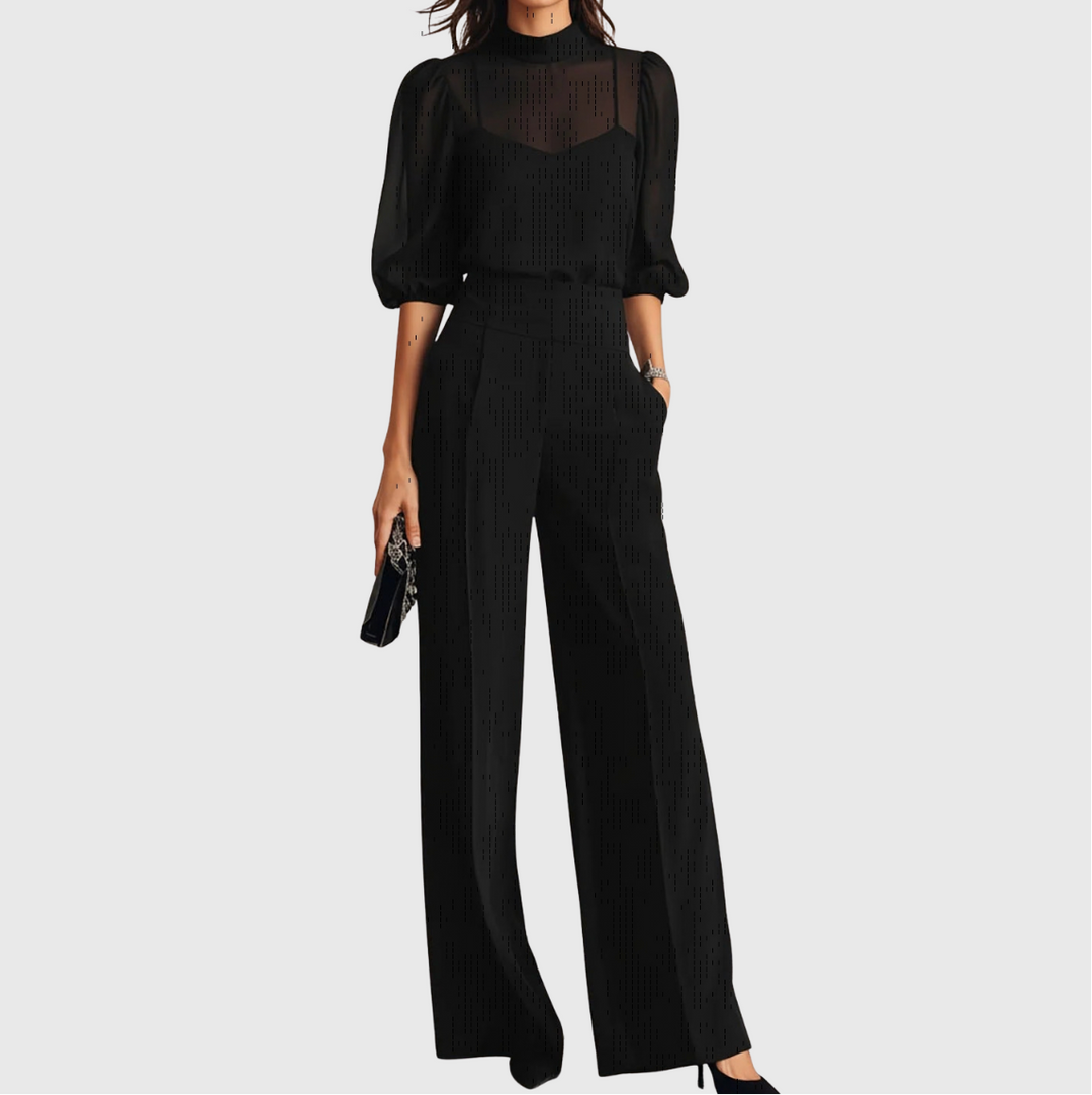 Elodie | Top And Wide-leg Pants Three-piece Set
