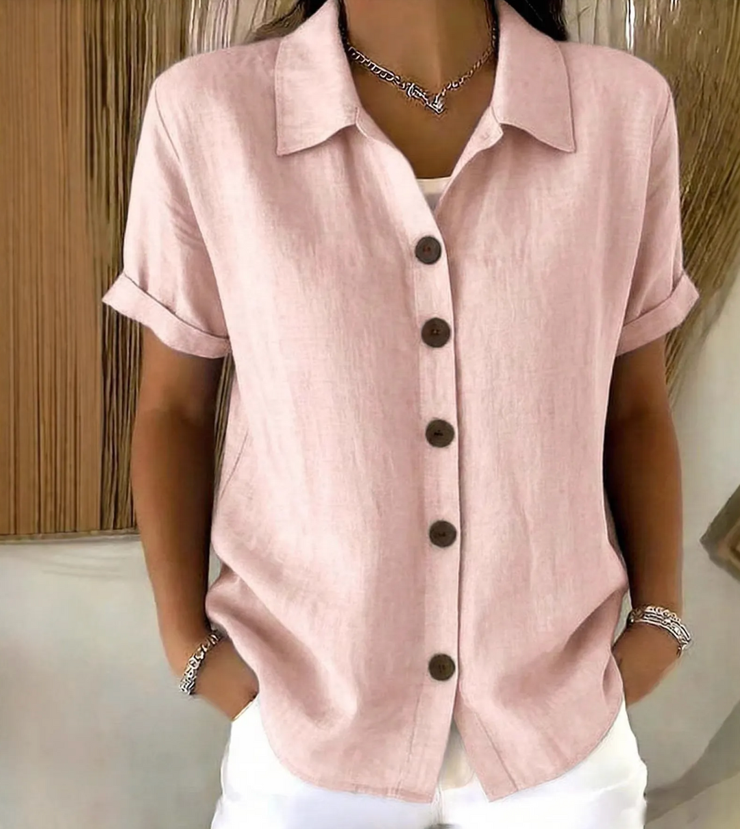 Kate | Linen Button Down Shirt