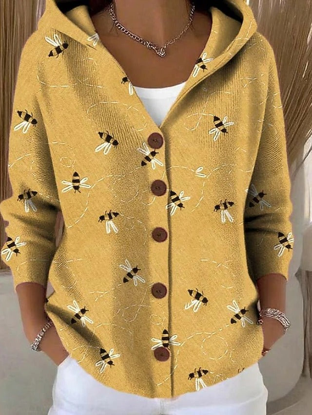 Jivara™ | Artistic Patchwork Hooded Cardigan