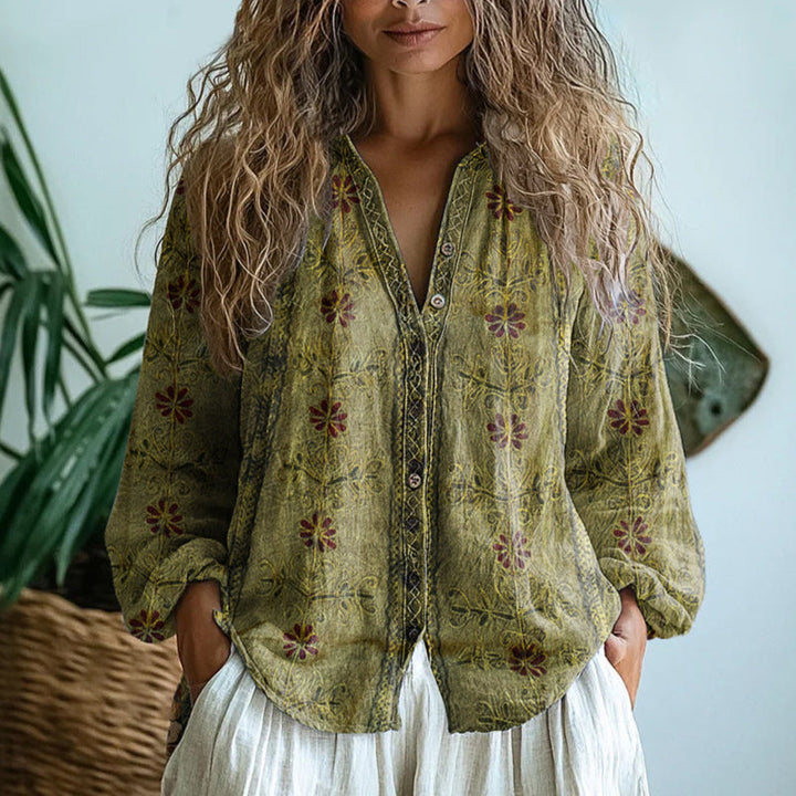 Brianna | Vintage Leaf Shirt