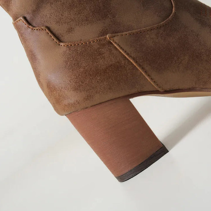 Brown Women's Knee-High Cowboy Boots
