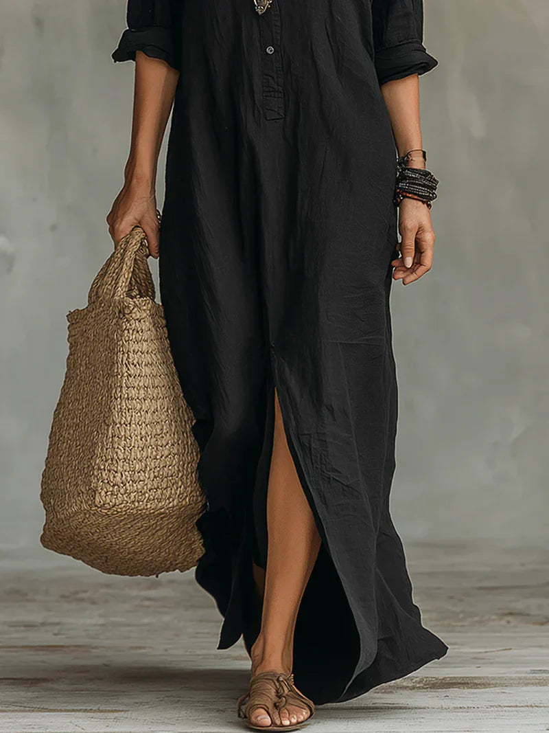 Selena™ | Maxi Dress with Buttons