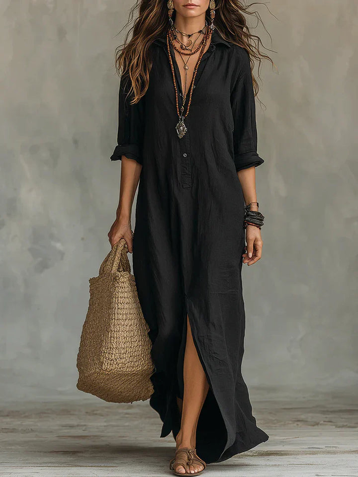 Selena™ | Maxi Dress with Buttons