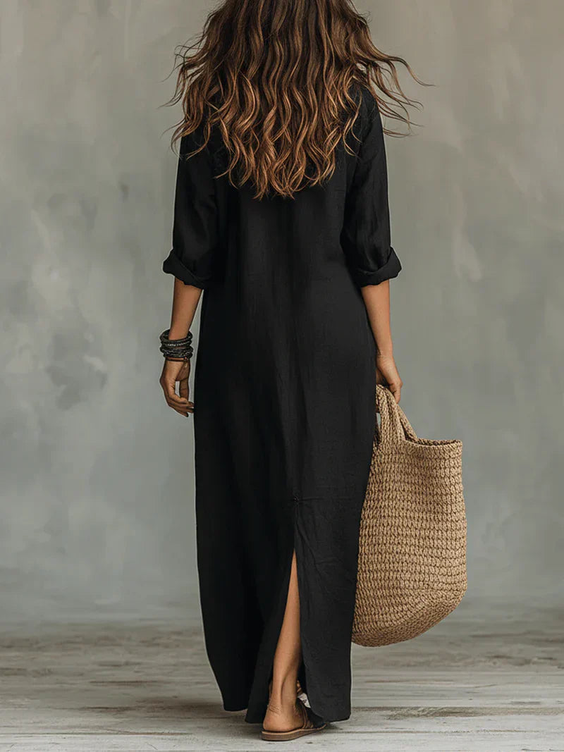 Selena™ | Maxi Dress with Buttons