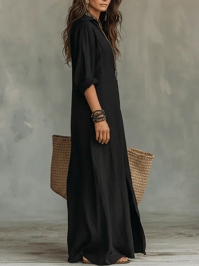 Selena™ | Maxi Dress with Buttons
