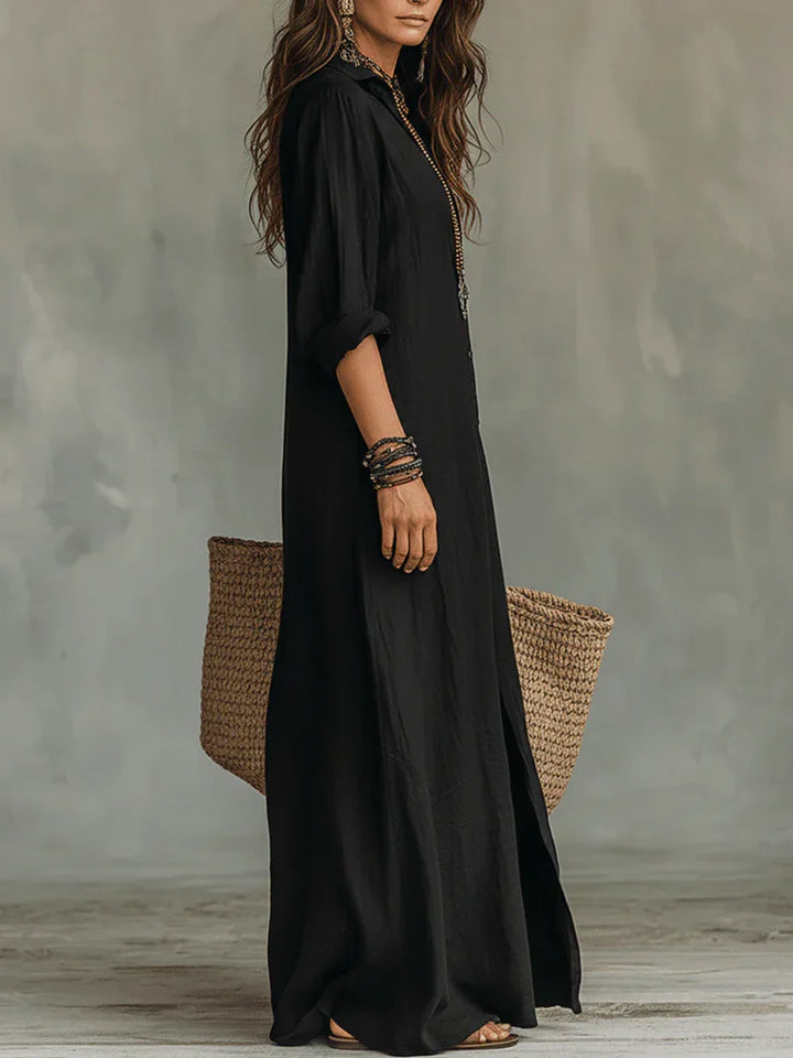 Selena™ | Maxi Dress with Buttons