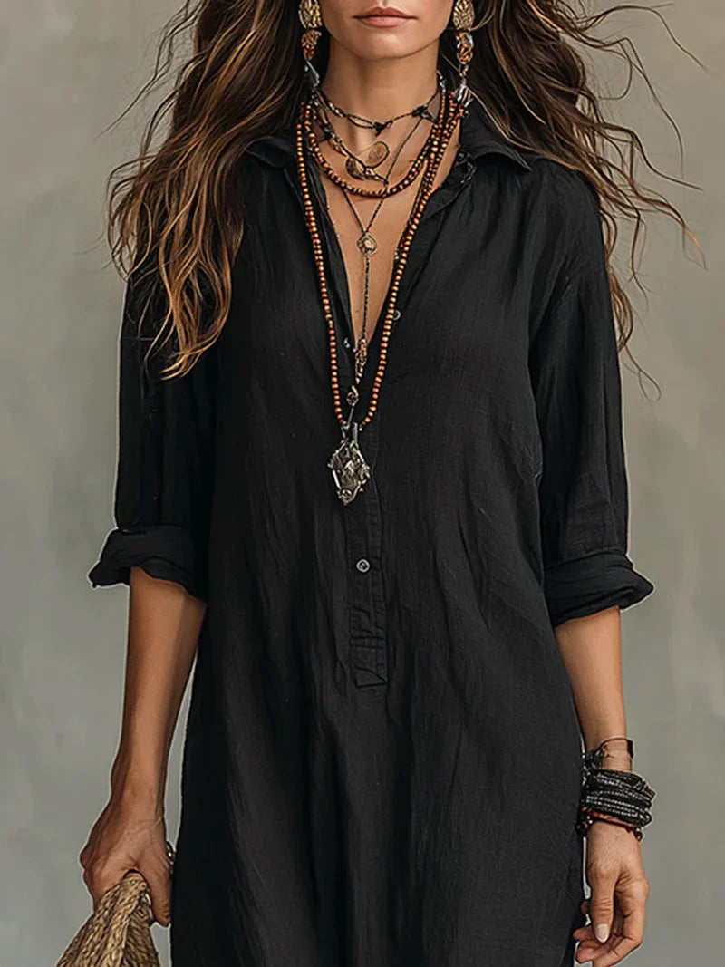 Selena™ | Maxi Dress with Buttons