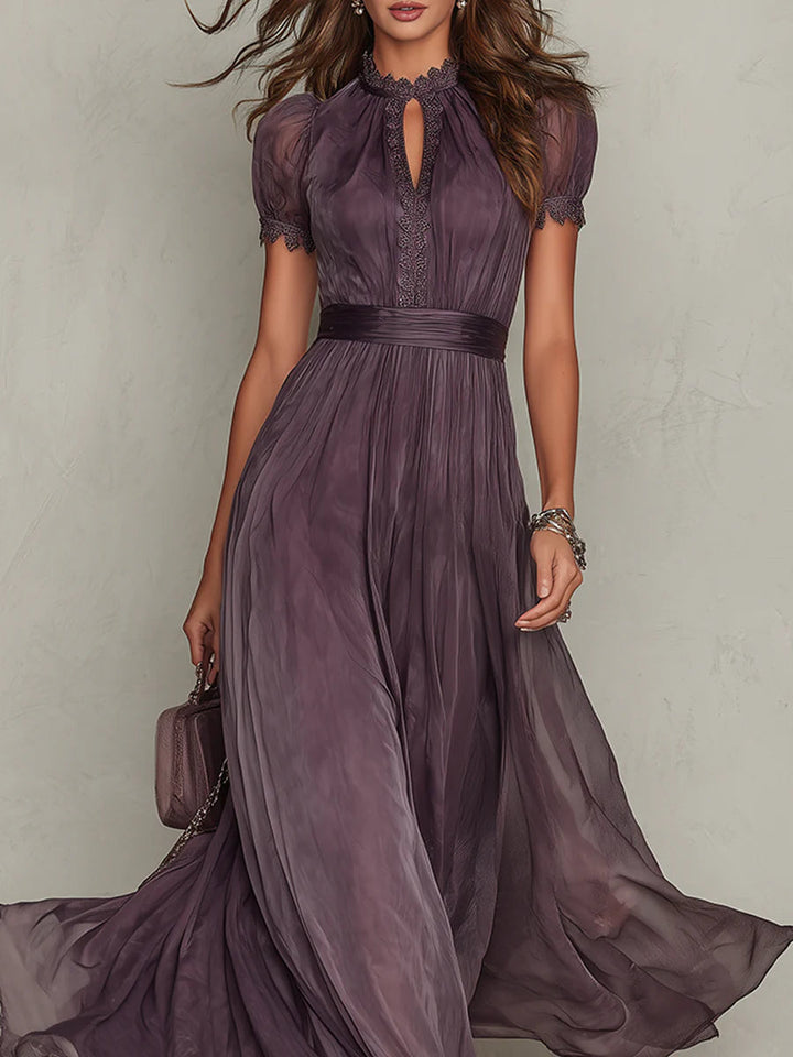 Ashley | Vintage Elegant Chiffon Maxi Dress
