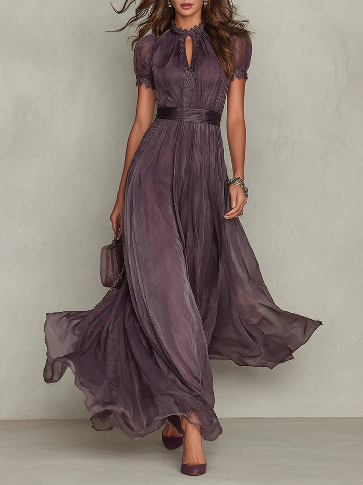 Ashley | Vintage Elegant Chiffon Maxi Dress