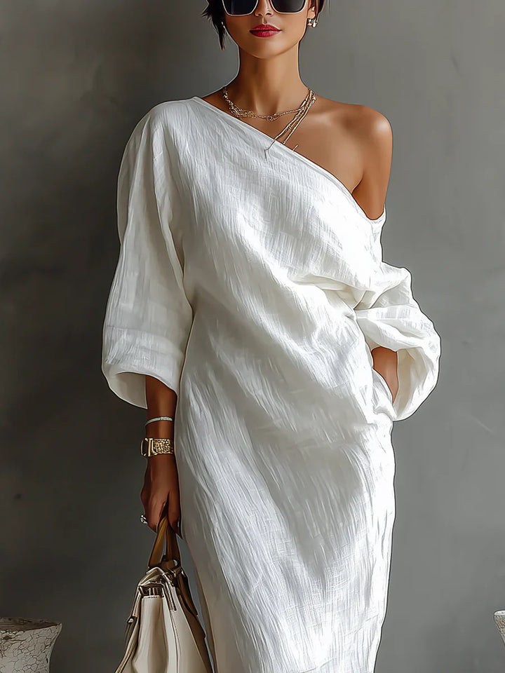 Melisa | Elegant Flowing Asymmetrical Maxi Dress