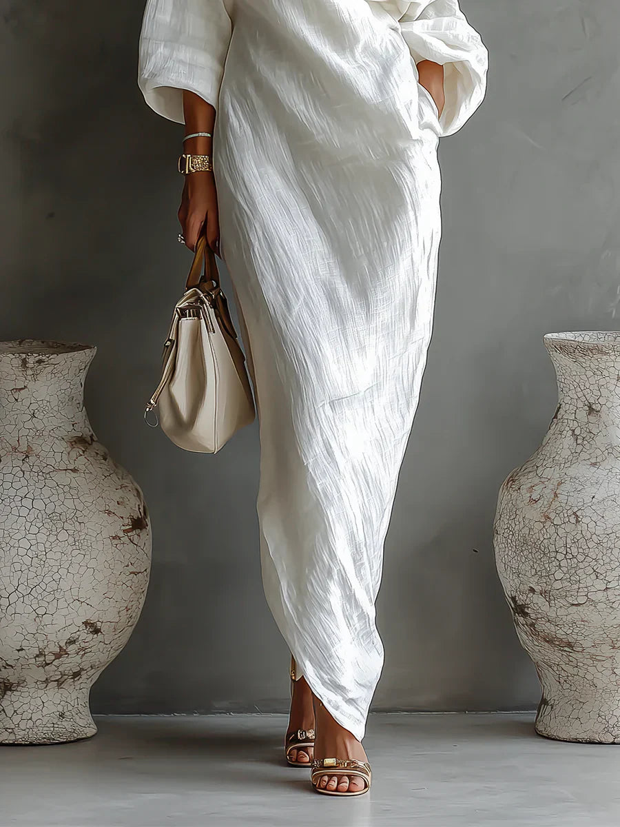 Melisa | Elegant Flowing Asymmetrical Maxi Dress