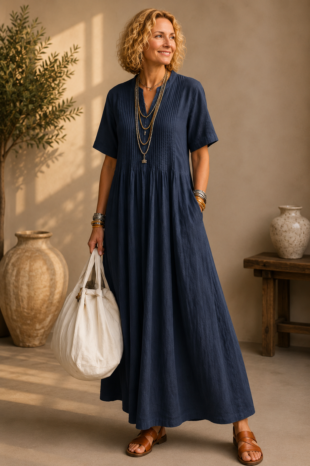 Nathalia™ | Elegant Pleated Dress