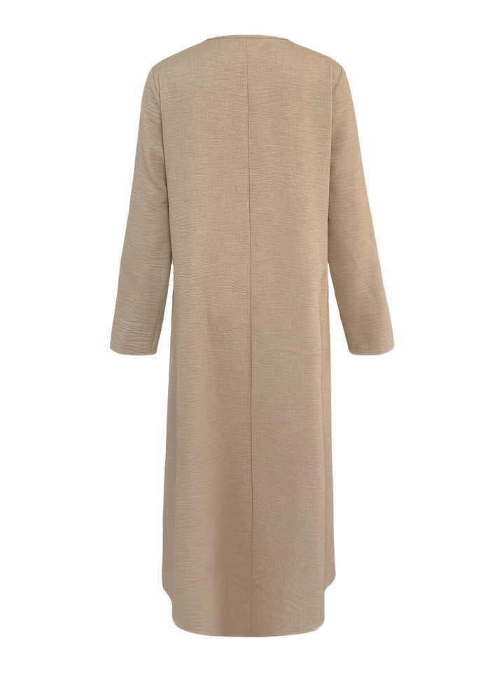 Alana | V-Neck Long Sleeve Solid Color Casual Loose Dress